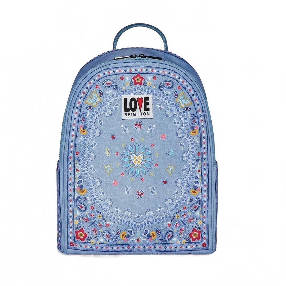 NEW BRIGHTON women's bandana love backpack in blue canvas